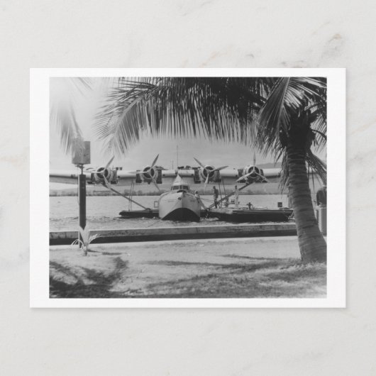 China Clipper Festmachen auf Hawaiianinsel Postkarte (Vorderseite)