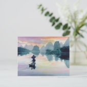 China "Cormorant Fisherman" Postkarte (Stehend Vorderseite)