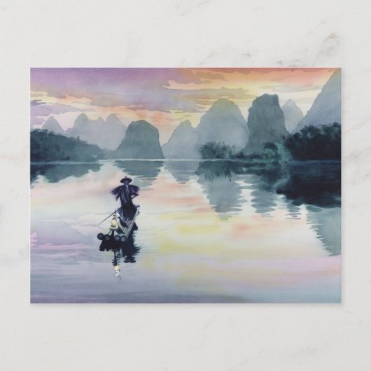 China "Cormorant Fisherman" Postkarte (Vorderseite)