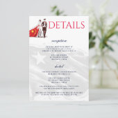 China Couple Enclosure Card Begleitkarte (Stehend Vorderseite)