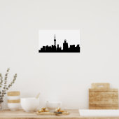 China der City Skyline Silhouette in Shanghai Poster (Küche)
