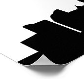 China der City Skyline Silhouette in Shanghai Poster (Ecke)