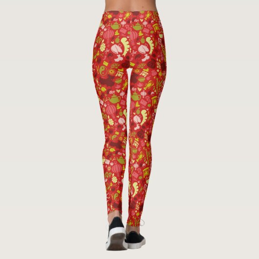 China der roten Liebe über die Leggings der Druckm (Rückseite)