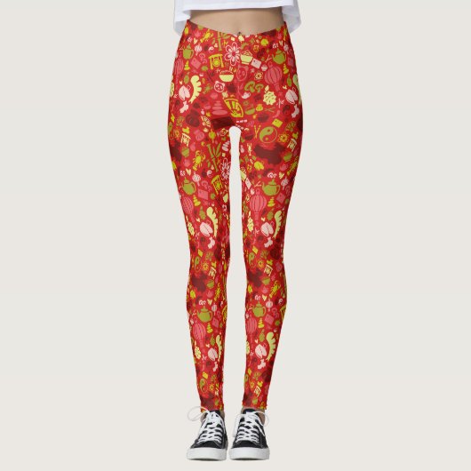 China der roten Liebe über die Leggings der Druckm (Vorderseite)