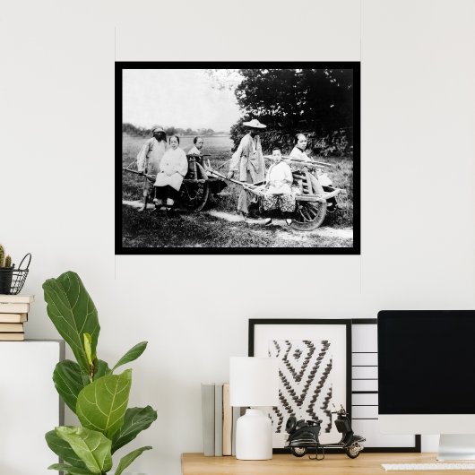 China des Fahrgastbahnwagens 1910 Poster (Heimbüro)