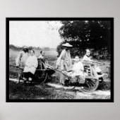 China des Fahrgastbahnwagens 1910 Poster (Vorne)