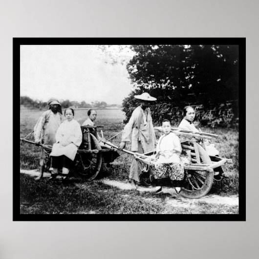 China des Fahrgastbahnwagens 1910 Poster (Vorne)