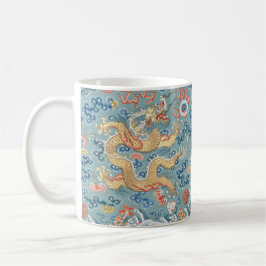 China des Kaiserdrachendesigns im Detail 19. Jahrh Kaffeetasse