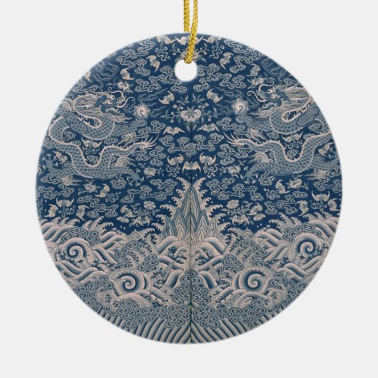 China des Kaiserdrachendesigns im Detail 19. Jahrh Keramik Ornament (Vorne)