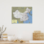 China Detaillierte Karte - 1979 Poster (Küche)