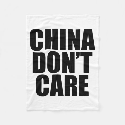 China Dont Care Fleecedecke (Vorderseite)