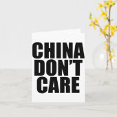 China Dont Care  Karte (Gelbe Blume)