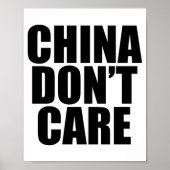 China Dont Care  Poster (Vorne)