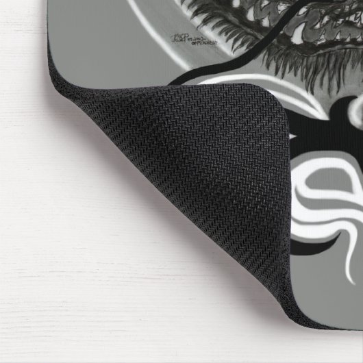 China-Drache im Tattostil Mousepad (Ecke)