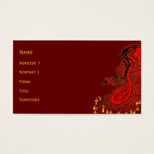 China Drachenrot und Golddesign (Vorderseite)