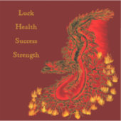 China Drachenrot und Golddesign Aufkleber (Vorderseite)