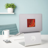 China Drachenrot und Golddesign Aufkleber (Laptop auf Schreibtisch)