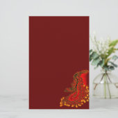 China Drachenrot und Golddesign Briefpapier (Stehend Vorderseite)