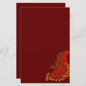 China Drachenrot und Golddesign Briefpapier (Vorne/Hinten)