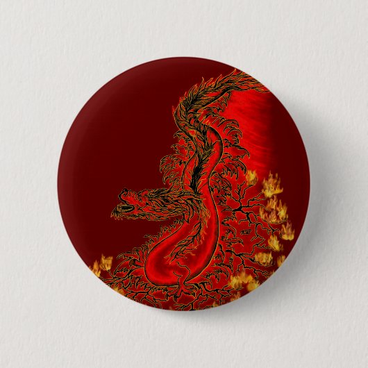 China Drachenrot und Golddesign Button (Vorderseite)