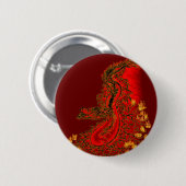 China Drachenrot und Golddesign Button (Vorne & Hinten)