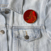 China Drachenrot und Golddesign Button (Beispiel)