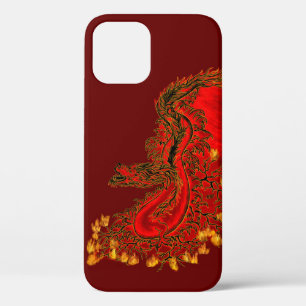China Drachenrot und Golddesign iPhone 12 Pro Hülle