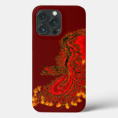 China Drachenrot und Golddesign Case-Mate iPhone Hülle (Rückseite)