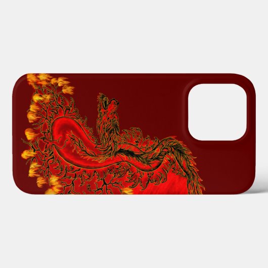 China Drachenrot und Golddesign Case-Mate iPhone Hülle (Rückseite (Horizontal))