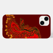 China Drachenrot und Golddesign Case-Mate iPhone Hülle (Rückseite (Horizontal))