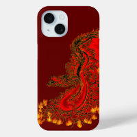 China Drachenrot und Golddesign