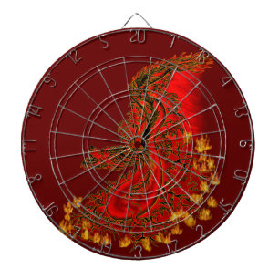 China Drachenrot und Golddesign Dartscheibe