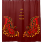 China Drachenrot und Golddesign Duschvorhang (Vorderseite)