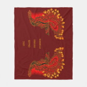China Drachenrot und Golddesign Fleecedecke (Vorderseite)