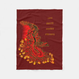 China Drachenrot und Golddesign Fleecedecke