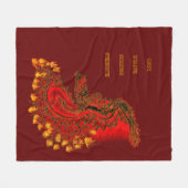 China Drachenrot und Golddesign Fleecedecke (Vorderseite (Horizontal))