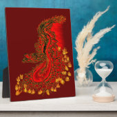 China Drachenrot und Golddesign Fotoplatte (Seite)