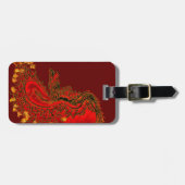 China Drachenrot und Golddesign Gepäckanhänger (Vorderseite horizontal)