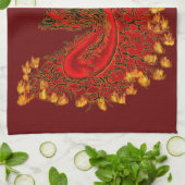 China Drachenrot und Golddesign Handtuch (Gefaltet)