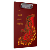 China Drachenrot und Golddesign Klemmbrett (Rechts)