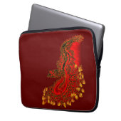 China Drachenrot und Golddesign Laptopschutzhülle (Vorderseite Links)