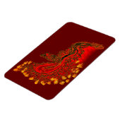 China Drachenrot und Golddesign Magnet (Linke Seite)