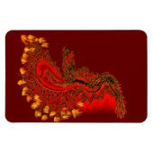 China Drachenrot und Golddesign Magnet (Horizontal)