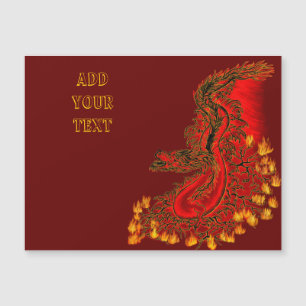 China Drachenrot und Golddesign Magnetkarte