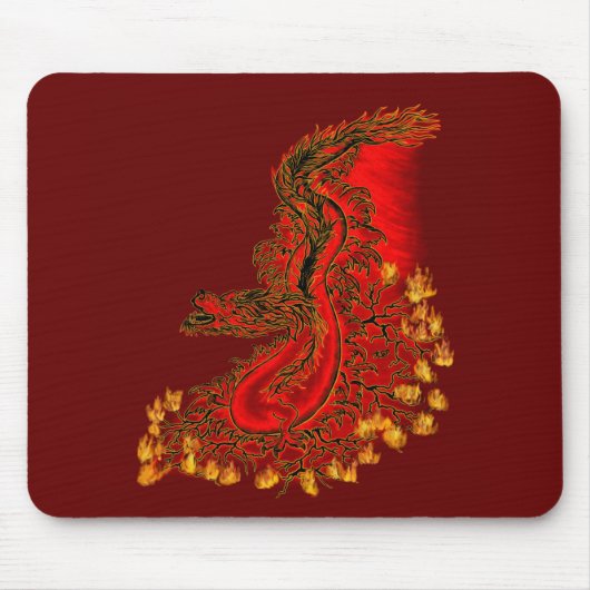 China Drachenrot und Golddesign Mousepad (Vorne)