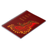 China Drachenrot und Golddesign Notizblock (Linke Seite)