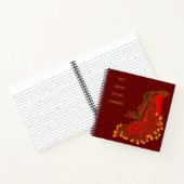 China Drachenrot und Golddesign Notizblock (Innenseite)