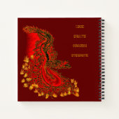 China Drachenrot und Golddesign Notizblock (Rückseite)