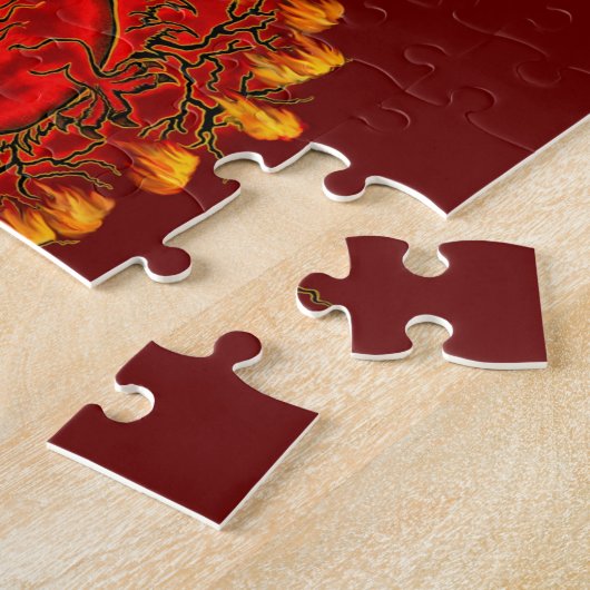 China Drachenrot und Golddesign Puzzle (Seite)