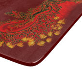 China Drachenrot und Golddesign Schneidebrett (Ecke)
